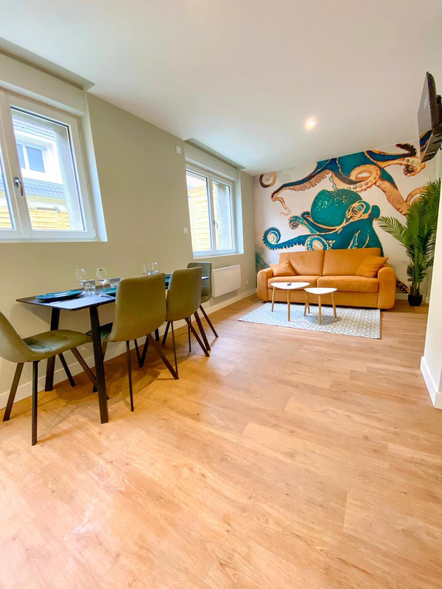 L'Octopus - Appartement 2 Adultes 2 Enfants Jardin, Proche Centre Et Plage Le Portel Bagian luar foto